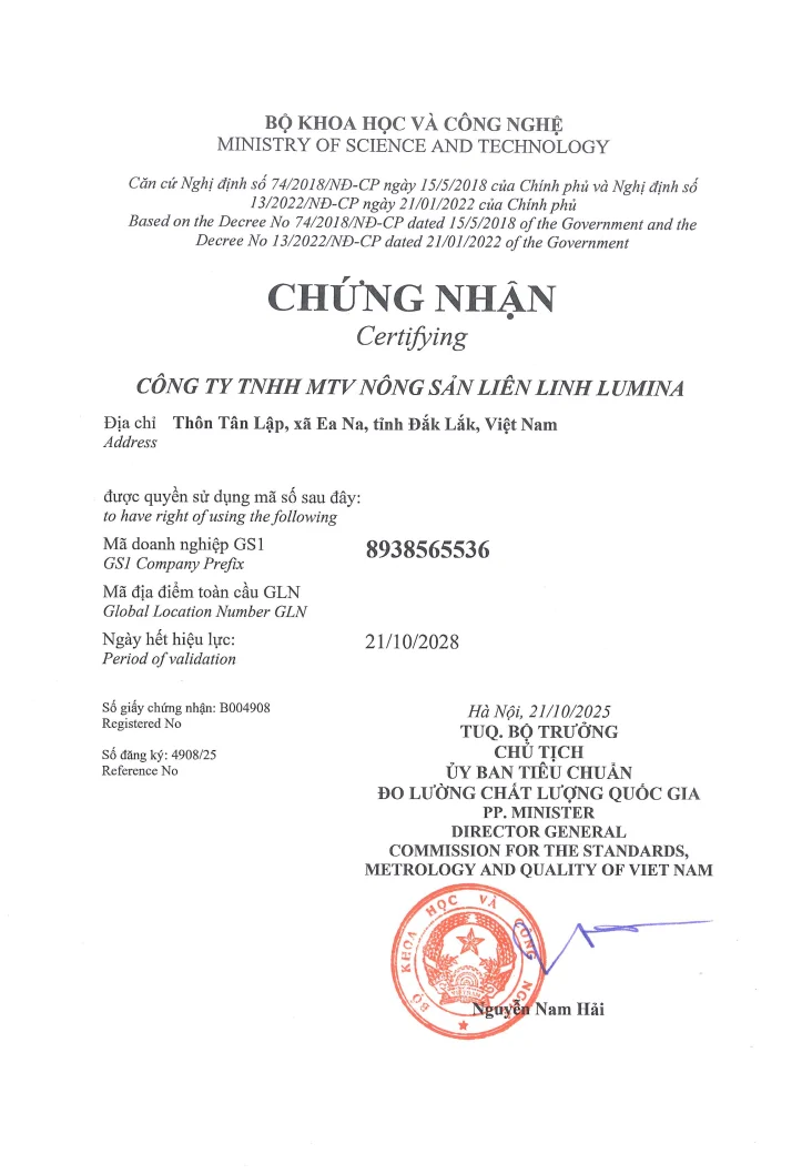 Chứng nhận mã số mã vạch GS1