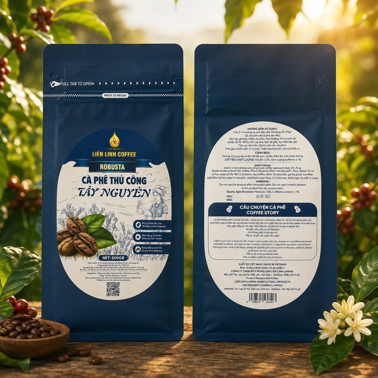 Cà phê thủ công Tây Nguyên — Liên Linh Coffee